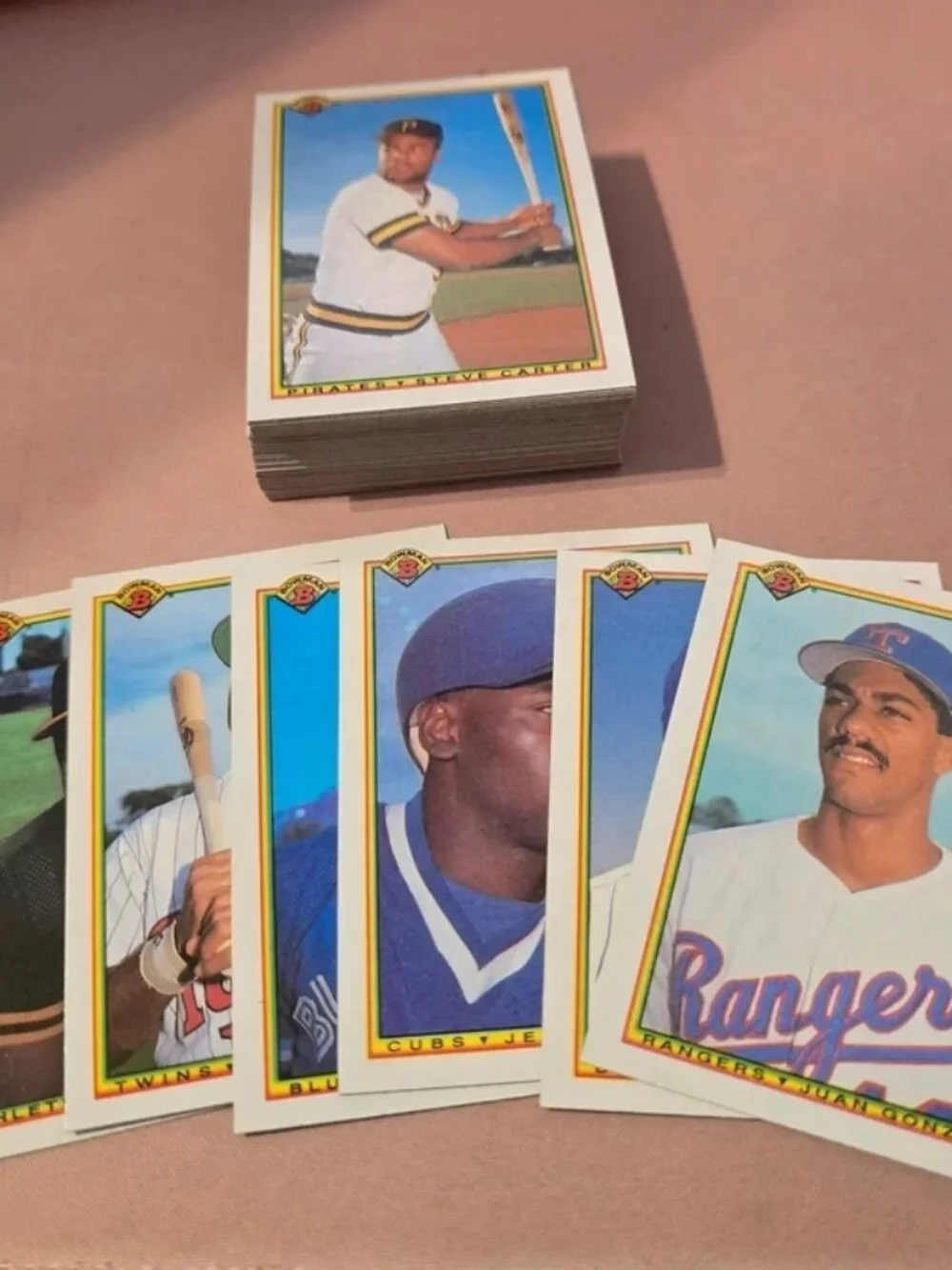 Vintage Baseball Card Lot + Napa Valley Box Company Wooden Storage Box